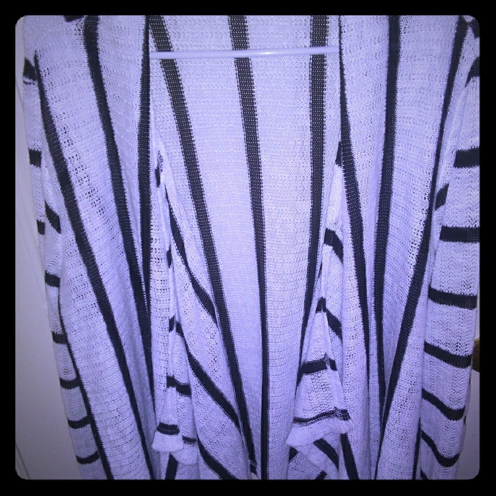 Black and white sweater cardigan